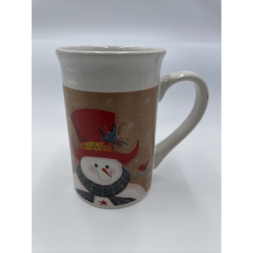 Royal Norfolk Christmas Snowman Ceramic Round Coffee Cup Mug 1B